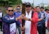 Prosesi Meriah Kirab Obor PORKAB VI dari Kresek ke Sukamulya, Camat: Ini Lambang Semangat Juang